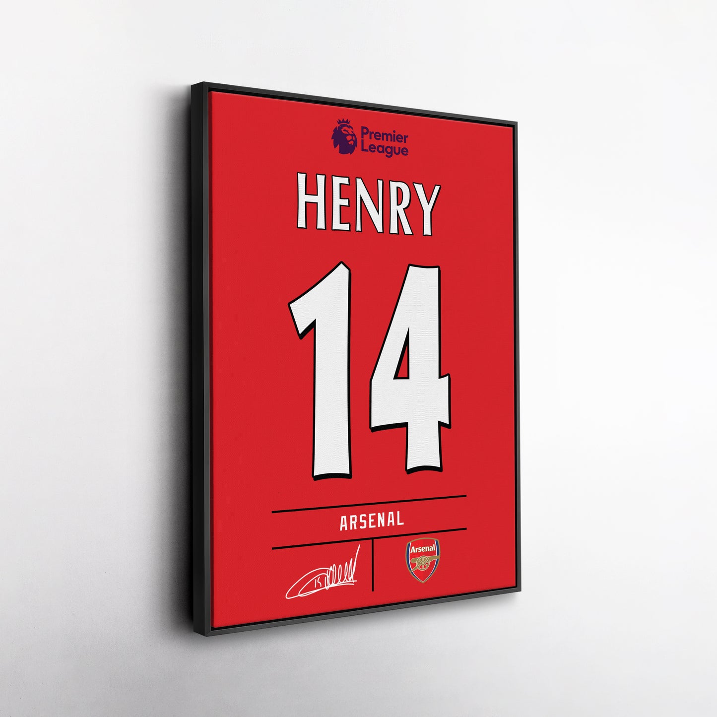 Thierry Henry Arsenal Jersey Canvas Print | Wall Art Decor