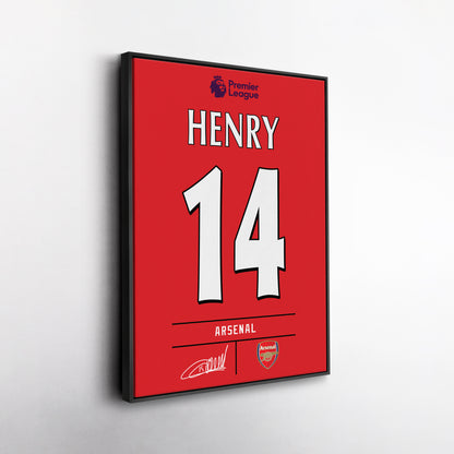 Thierry Henry Arsenal Jersey Canvas Print | Wall Art Decor