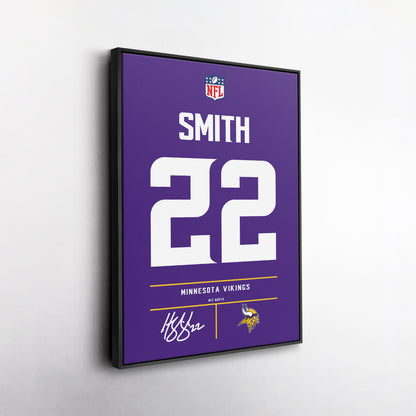 Harrison Smith Minnesota Vikings Jersey Canvas Wall Art