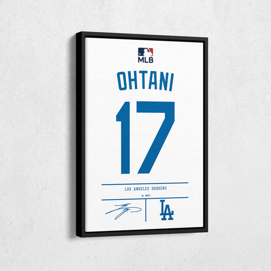 Shohei Ohtani Dodgers Jersey Canvas Print | Wall Art Decor