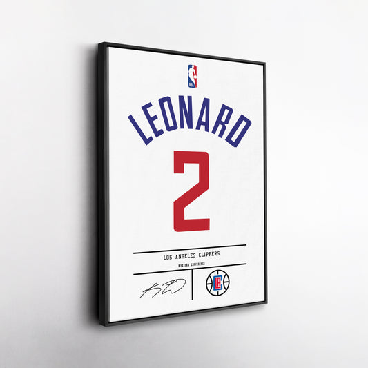 Kawhi Leonard Clippers Jersey Canvas Print | Wall Art Decor