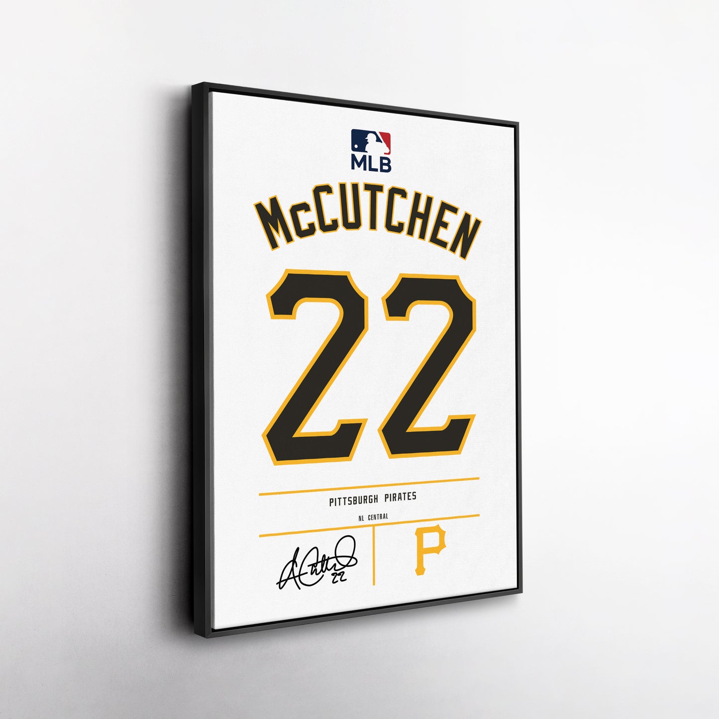 Andrew McCutchen Pittsburgh Pirates Jersey Canvas Wall Art