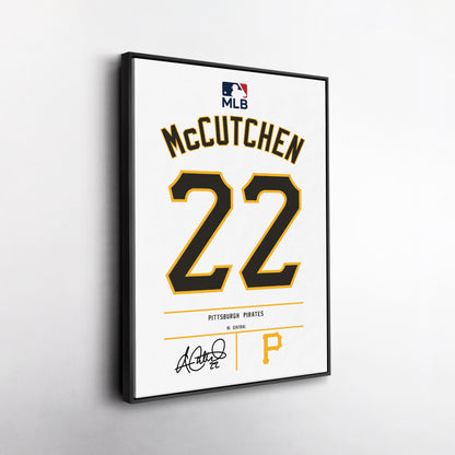 Andrew McCutchen Pittsburgh Pirates Jersey Canvas Wall Art