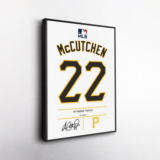 Andrew McCutchen Pittsburgh Pirates Jersey Canvas Wall Art