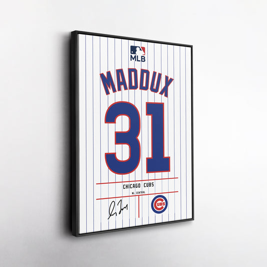 Greg Maddux Chicago Cubs Jersey Canvas Wall Art