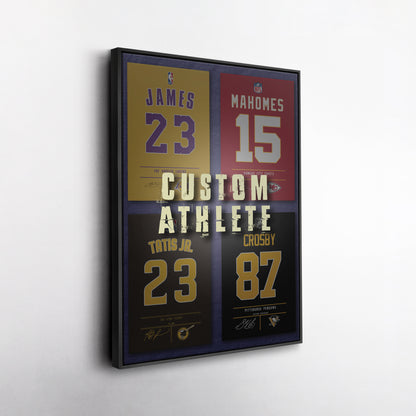 Custom Jersey Canvas Print | Personalized Wall Art Decor