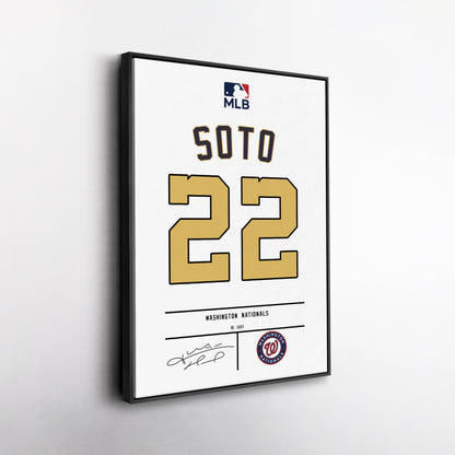 Juan Soto Nationals Jersey Canvas Print | Wall Art Decor