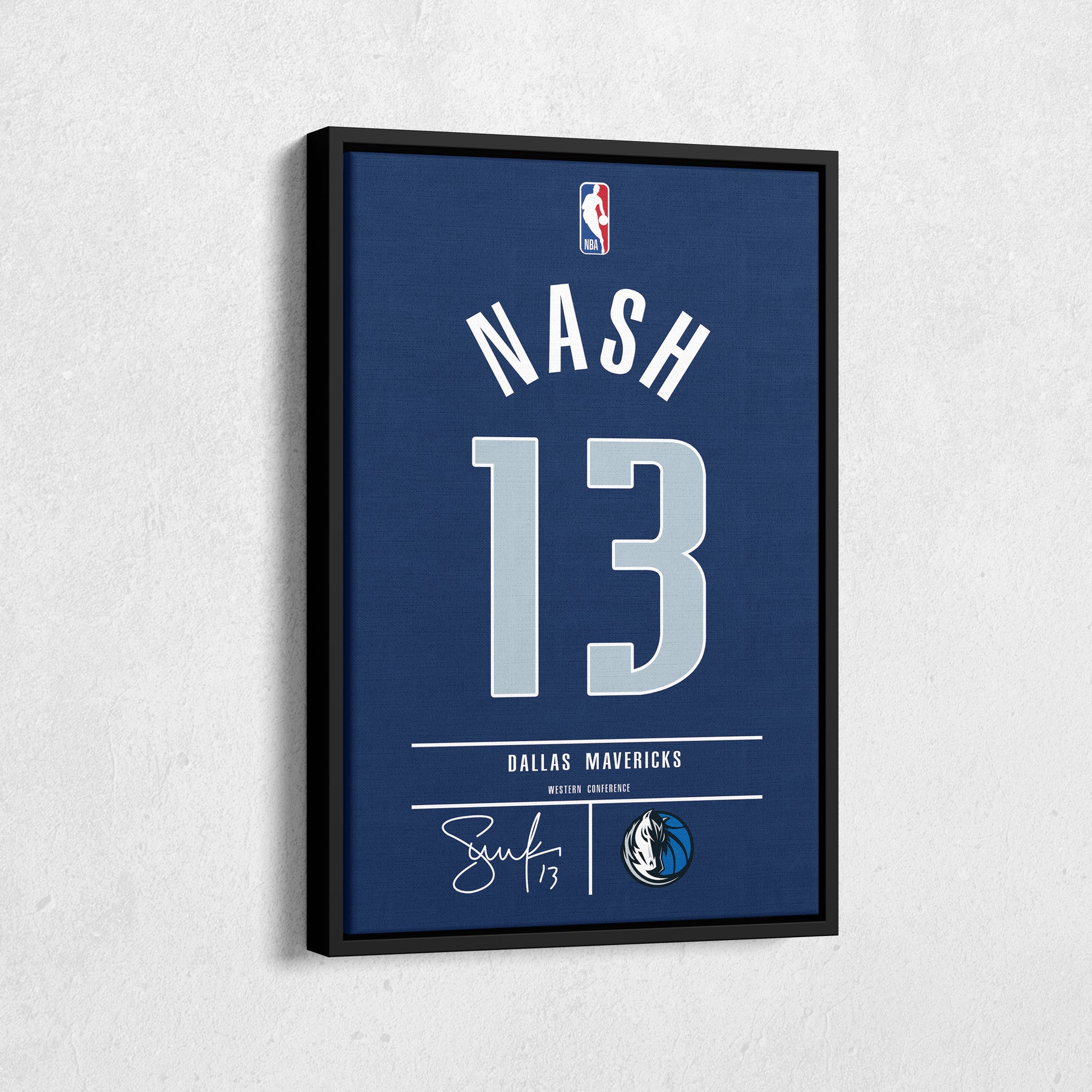Steve Nash Mavericks Jersey Canvas Print | Wall Art Decor