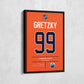 Wayne Gretzky Oilers Jersey Art