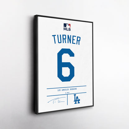 Trea Turner Dodgers Jersey Canvas Print | Wall Art Decor