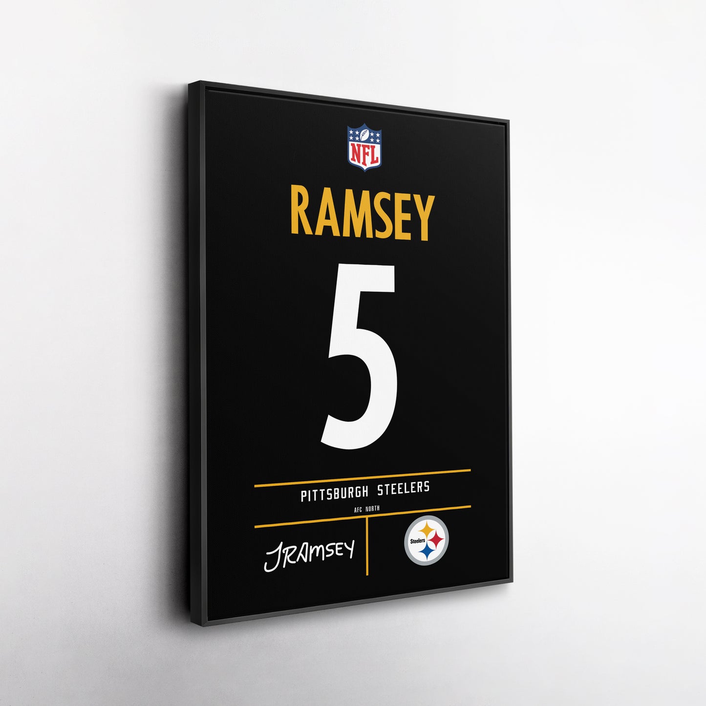 Jalen Ramsey Pittsburgh Steelers Jersey Canvas Wall Art
