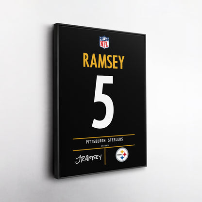 Jalen Ramsey Pittsburgh Steelers Jersey Canvas Wall Art