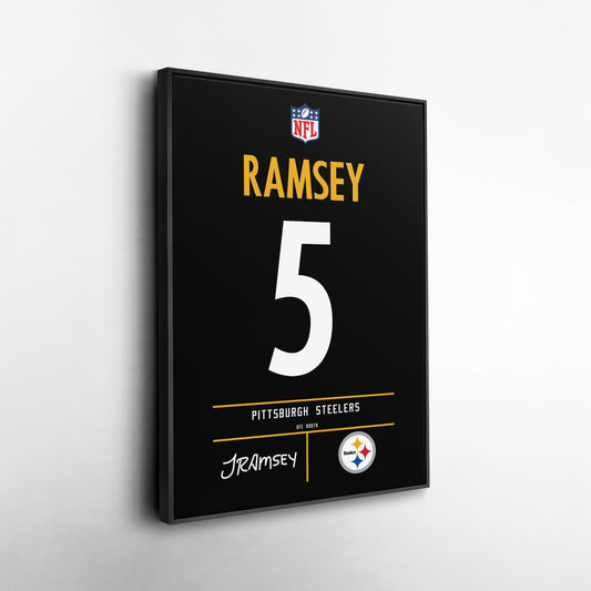 Jalen Ramsey Pittsburgh Steelers Jersey Canvas Wall Art