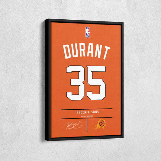 Kevin Durant Suns Jersey Canvas Print | Wall Art Decor