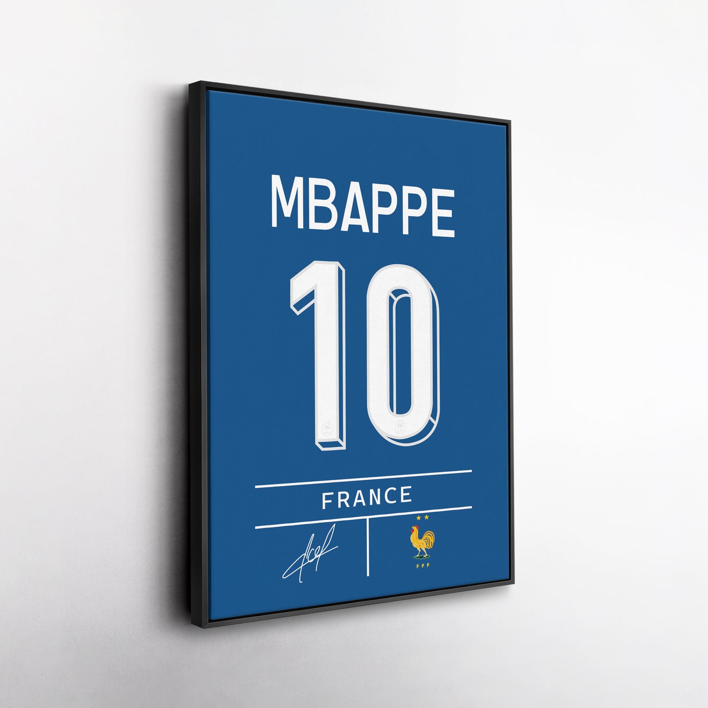 Kylian Mbappé France Jersey Canvas Print | Wall Art Decor