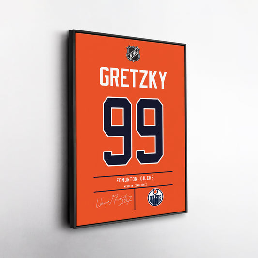 Wayne Gretzky Oilers Jersey Canvas Print | Wall Art Decor