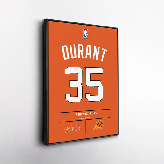 Kevin Durant Suns Jersey Canvas Print | Wall Art Decor