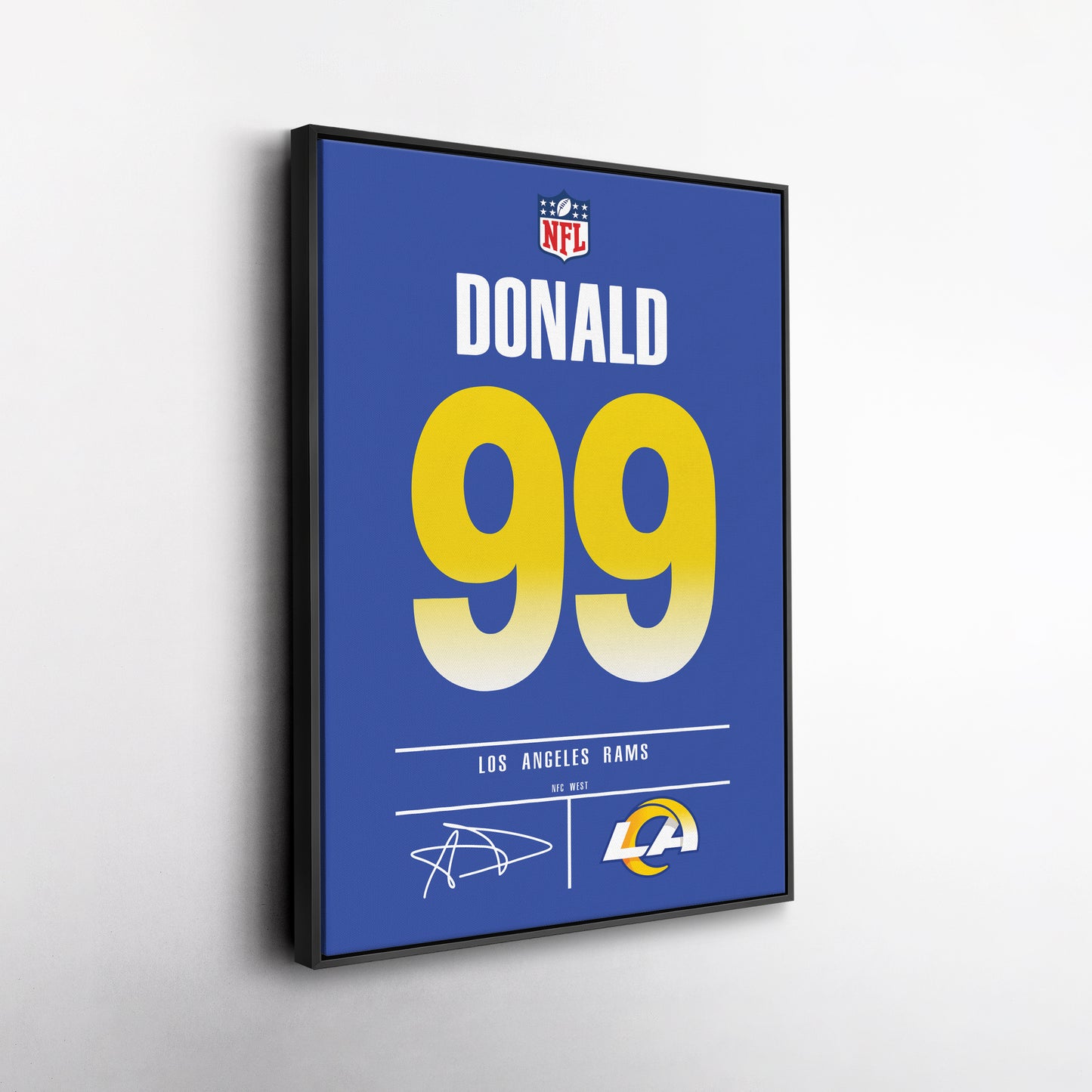 Aaron Donald Rams Jersey Canvas Print | Wall Art Decor