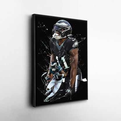 A. J. Brown Eagles Canvas Print | Philadelphia Football Wall Art