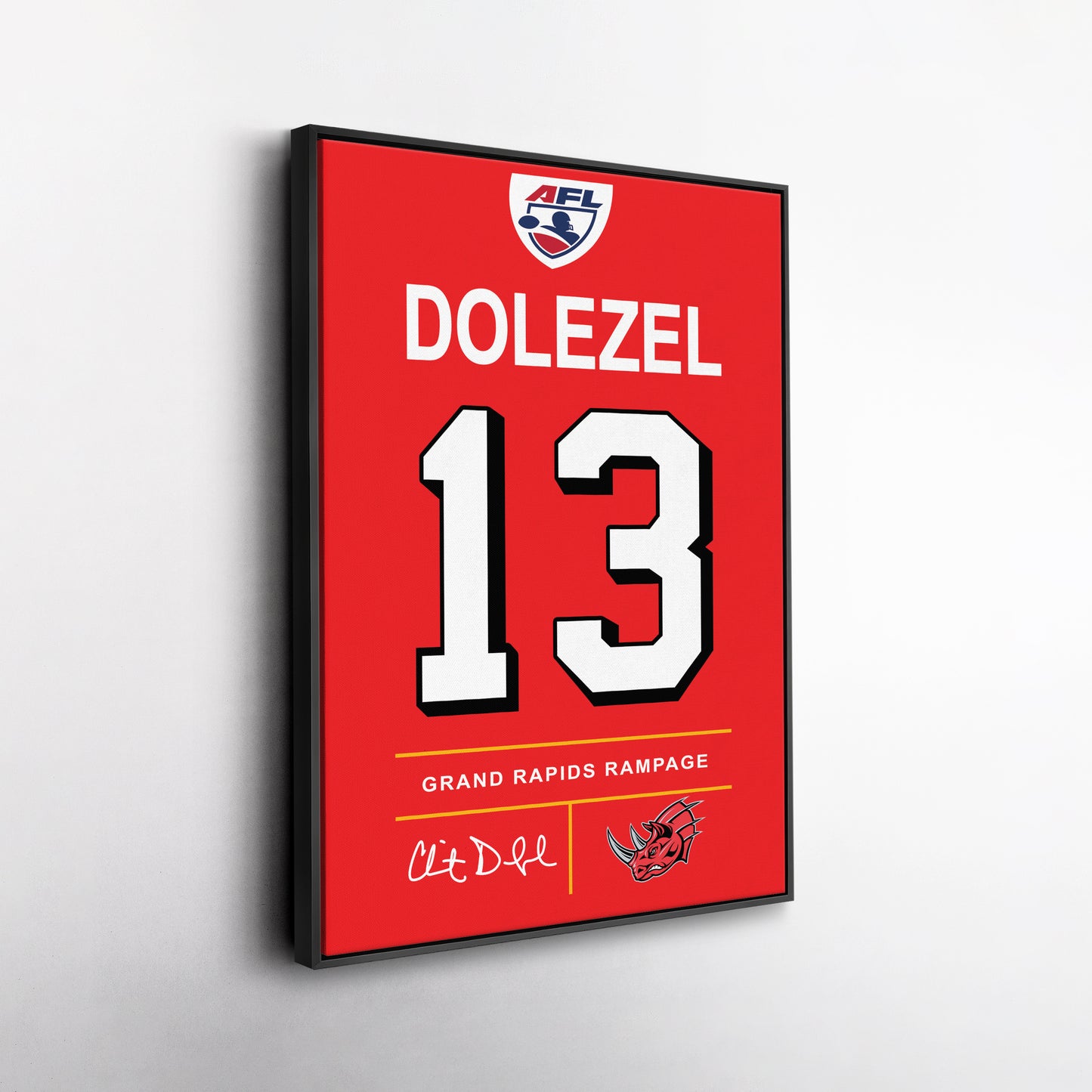 Clint Dolezel Rampage Jersey Canvas Print | Wall Art Decor