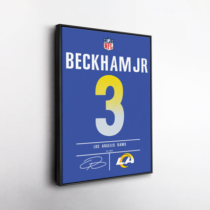 Odell Beckham Jr.  Rams Jersey Canvas Print | Wall Art Decor