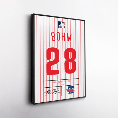Alec Bohm Phillies Jersey Canvas Print | Wall Art Decor