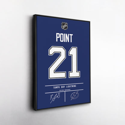 Brayden Point Tampa Bay Lightning Jersey Canvas Wall Art