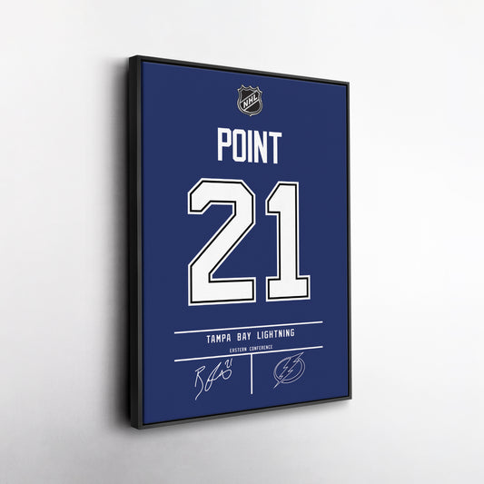 Brayden Point Tampa Bay Lightning Jersey Canvas Wall Art