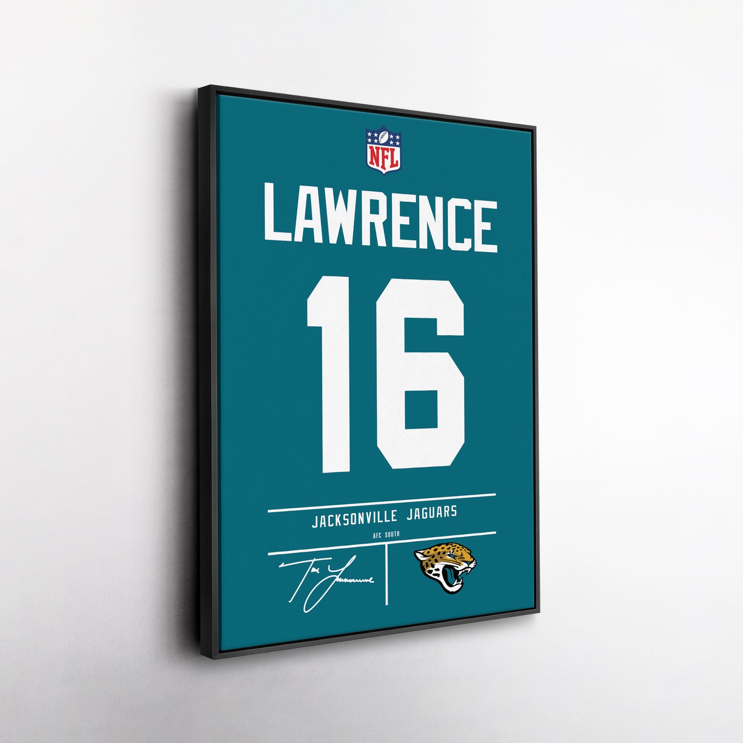 Trevor Lawrence Jaguars Jersey Canvas Print | Wall Art Decor