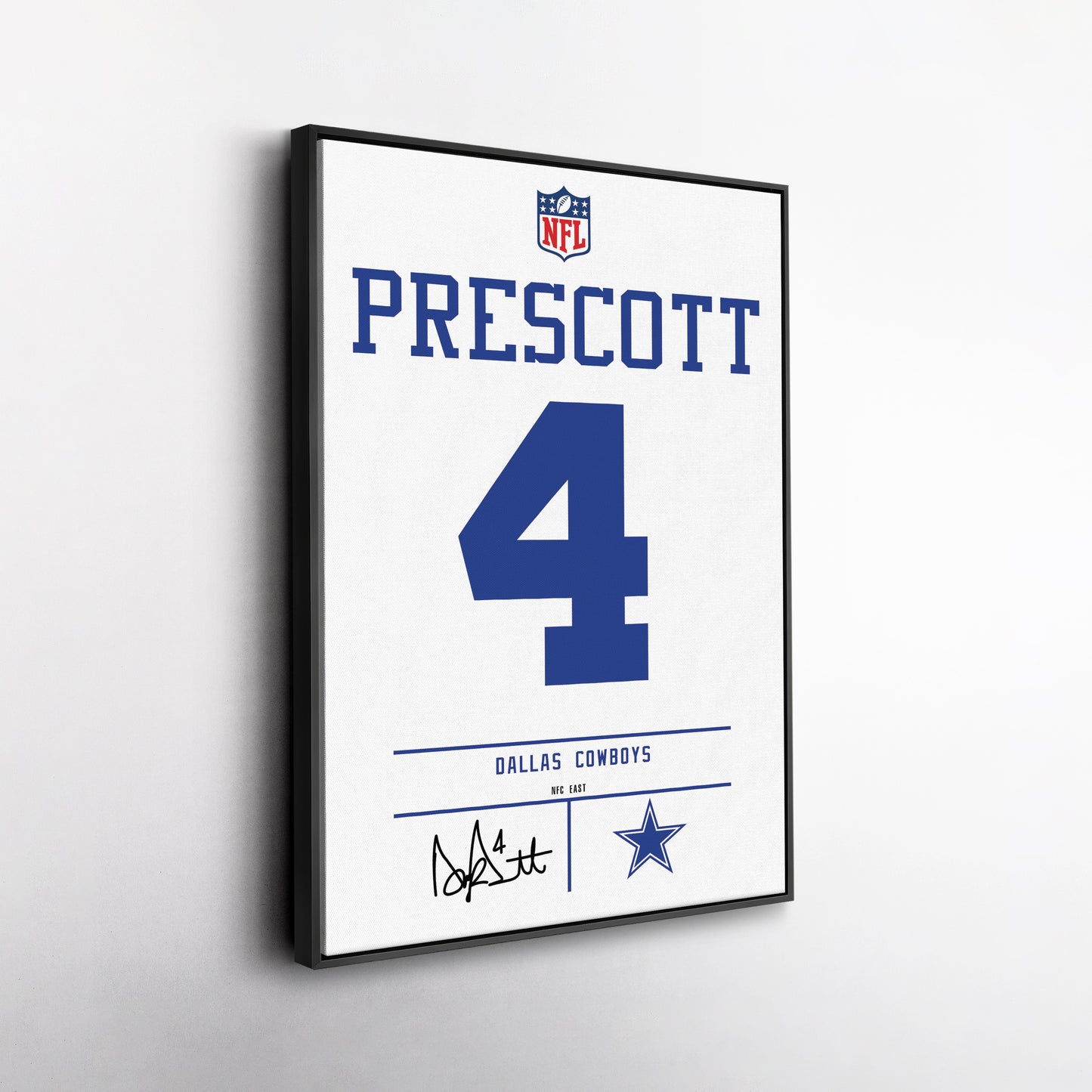 Dak Prescott Cowboys Jersey Canvas Print | Wall Art Decor