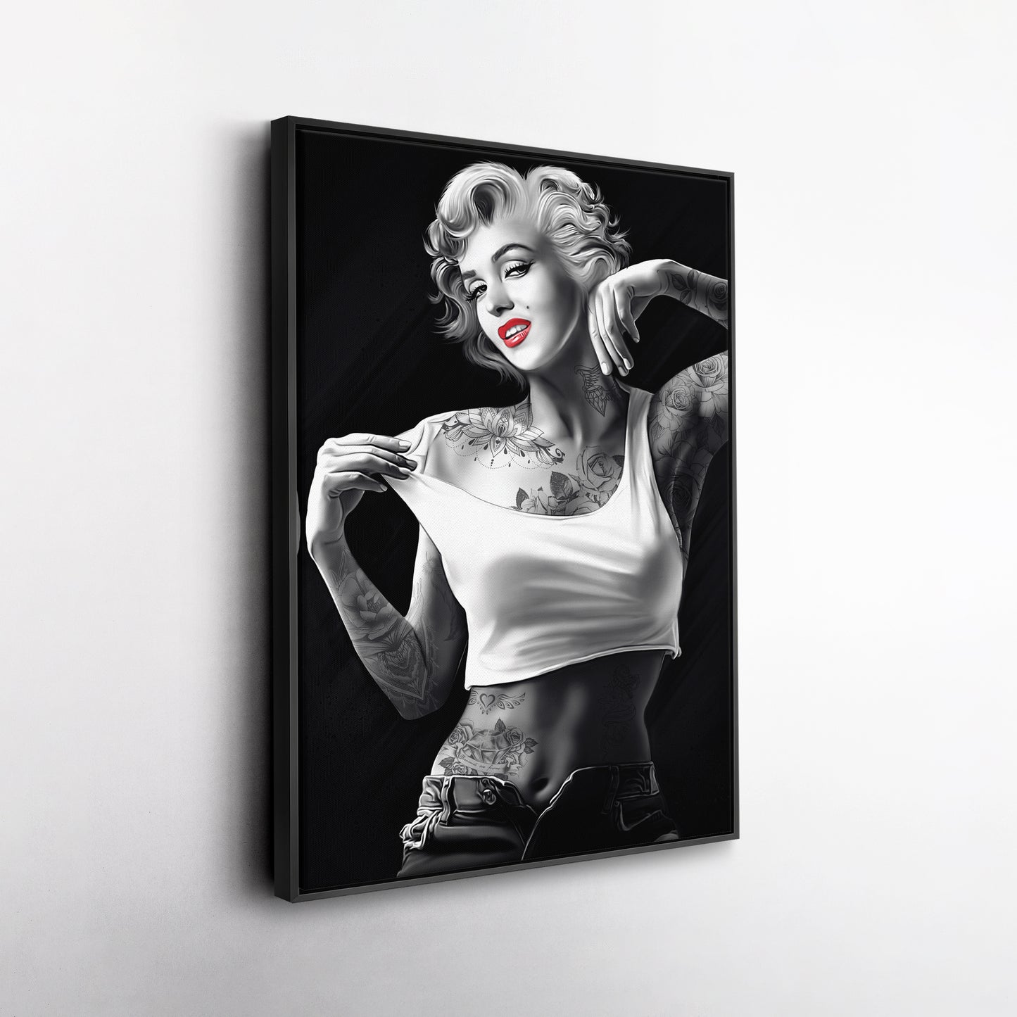 Marilyn Monroe Tattoo Canvas Print | Hollywood Icon Wall Art