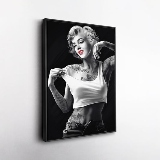Marilyn Monroe Tattoo Canvas Print | Hollywood Icon Wall Art