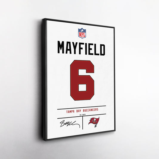 Baker Mayfield Buccaneers Jersey Canvas Print | Wall Art Decor