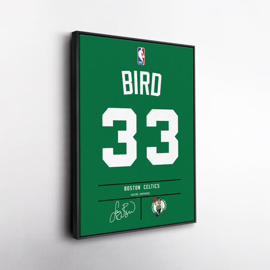 Larry Bird Celtics Jersey Canvas Print | Wall Art Decor