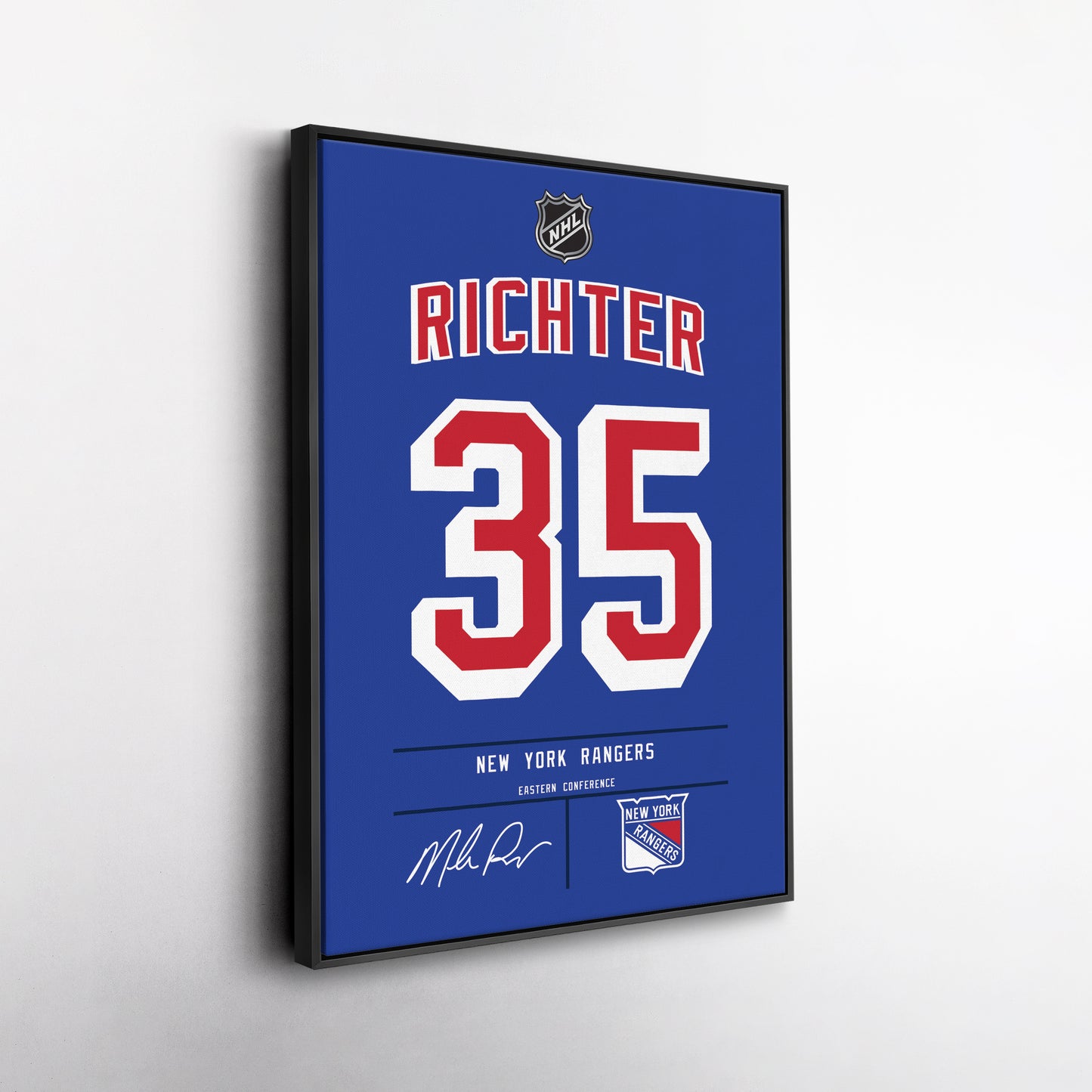Mike Richter New York Rangers Jersey Canvas Wall Art