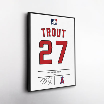Mike Trout Angels Jersey Canvas Print | Wall Art Decor