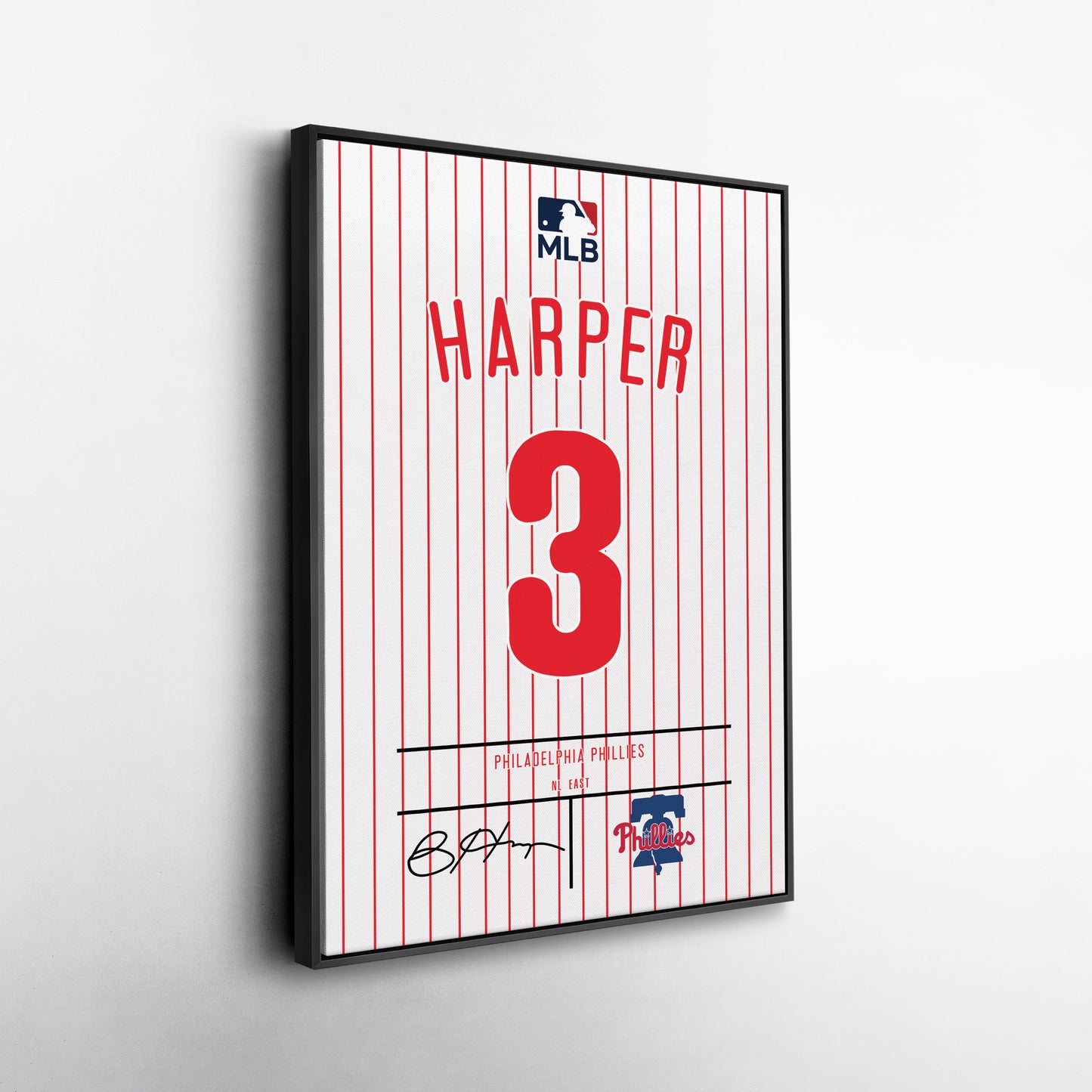Bryce Harper Phillies Jersey Canvas Print | Wall Art Decor