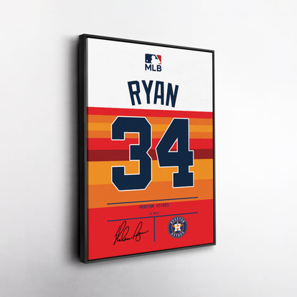 Nolan Ryan Astros Jersey Canvas Print | Wall Art Decor