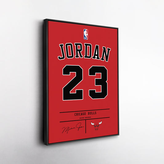 Michael Jordan Bulls Jersey Canvas Print | Wall Art Decor