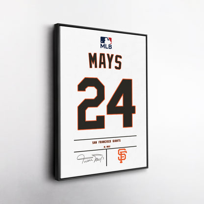 Willie Mays Giants Jersey Canvas Print | Wall Art Decor