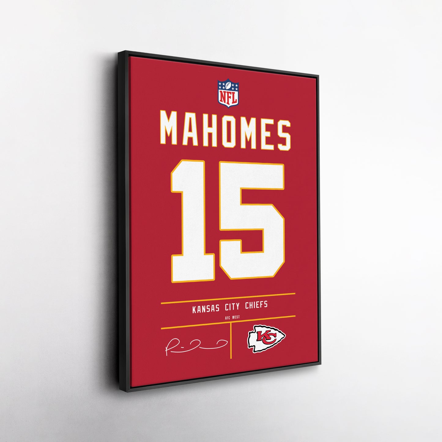 Patrick Mahomes Chiefs Jersey Canvas Print | Wall Art Decor
