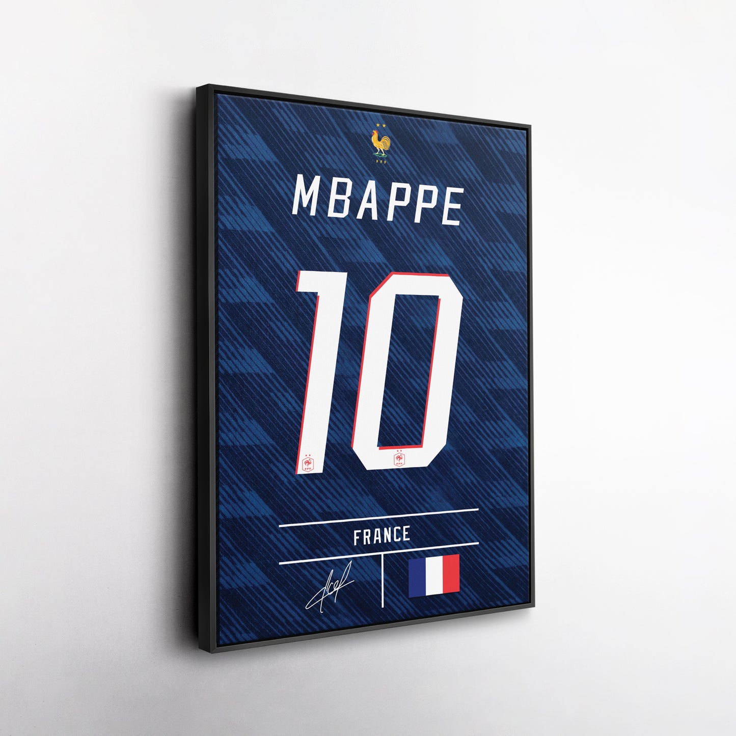 Kylian Mbappe France Jersey Canvas Wall Art