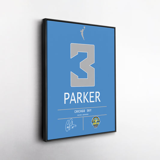 Candace Parker Sky Jersey Canvas Print | Wall Art Decor