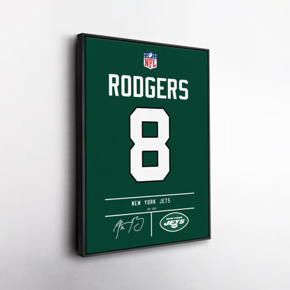Aaron Rodgers Jets Jersey Canvas Print | Wall Art Decor