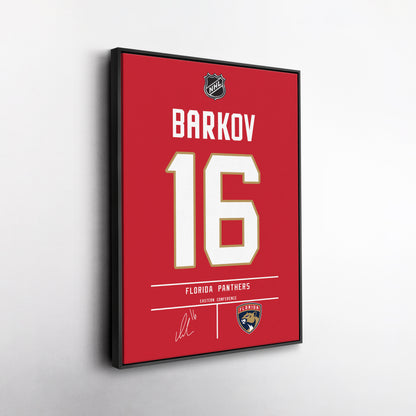 Aleksander Barkov Panthers Jersey Canvas Print | Wall Art Decor