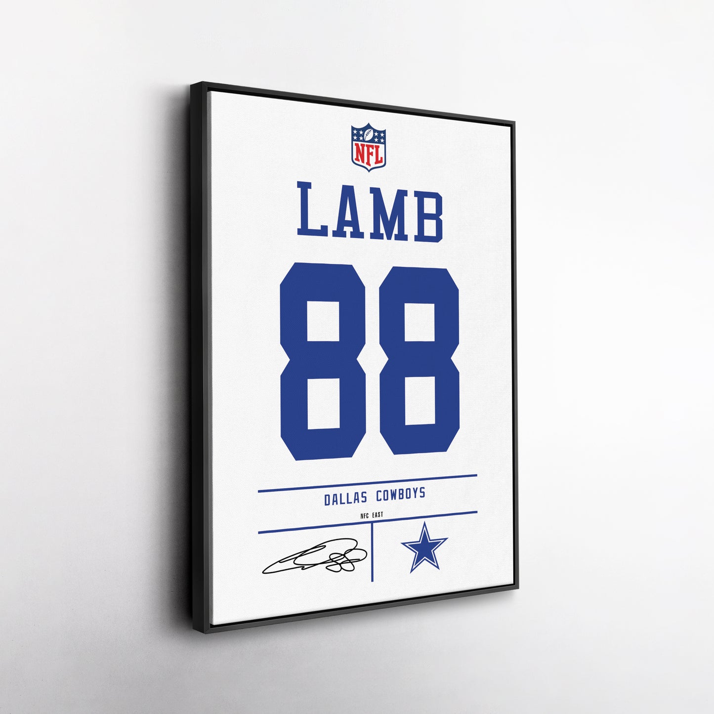 CeeDee Lamb Cowboys Jersey Canvas Print | Wall Art Decor