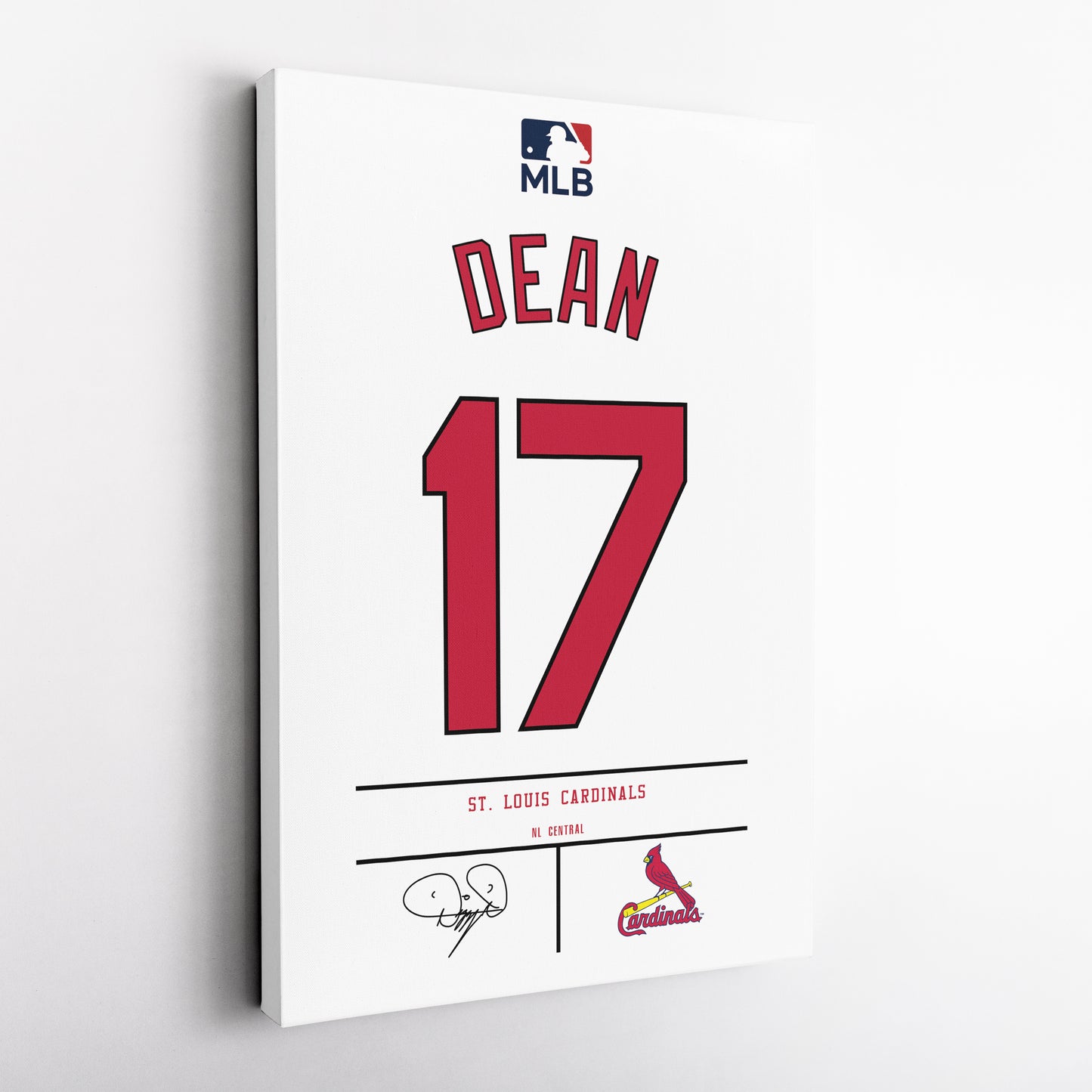Dizzy Dean  St. Louis Cardinals  Jersey Canvas Wall Art