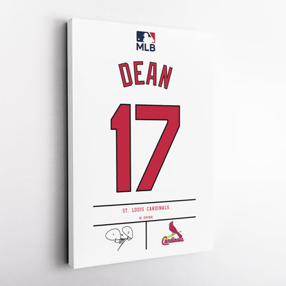 Dizzy Dean  St. Louis Cardinals  Jersey Canvas Wall Art
