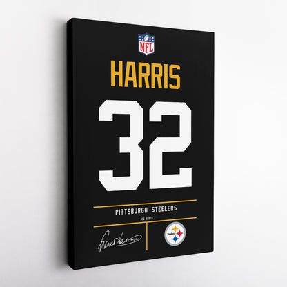 Franco Harris Pittsburgh Steelers Jersey Canvas Wall Art