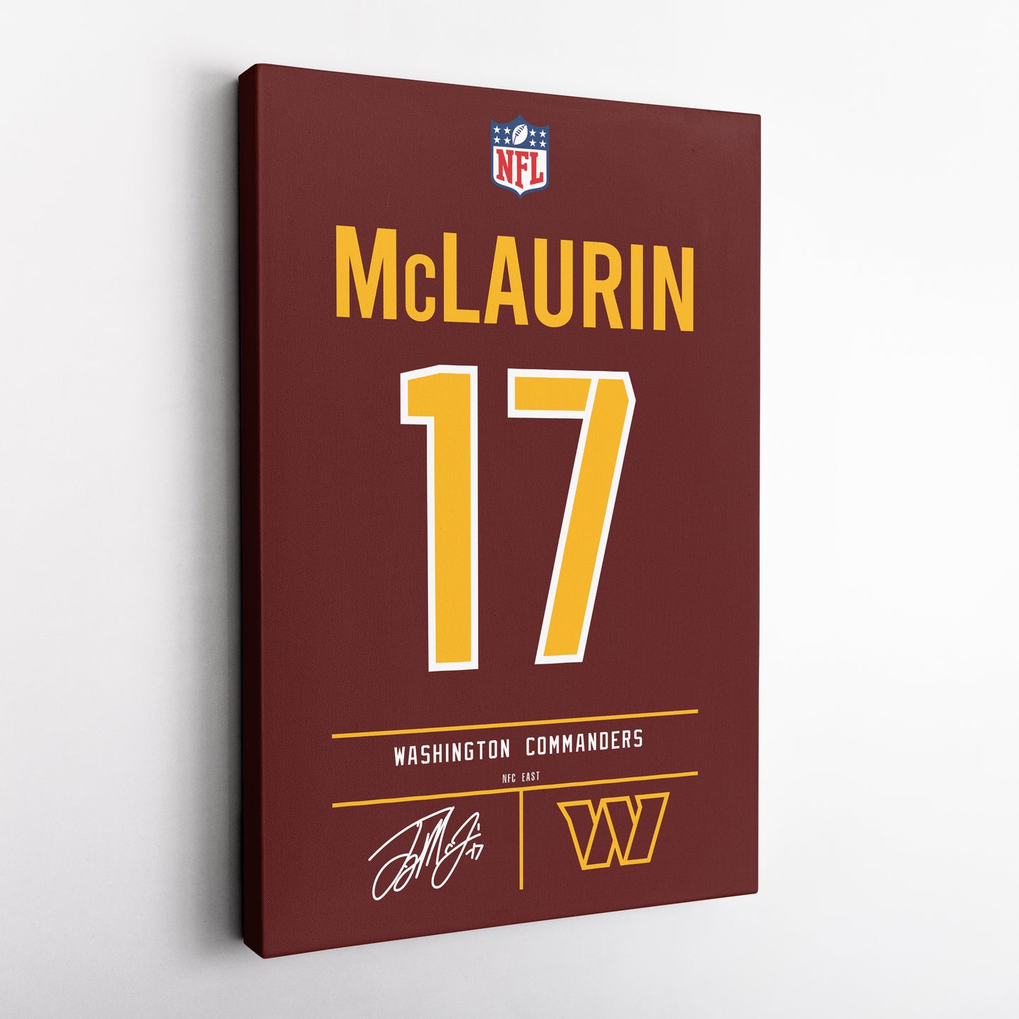 Terry McLaurin Commanders Jersey Canvas Print | Wall Art Decor